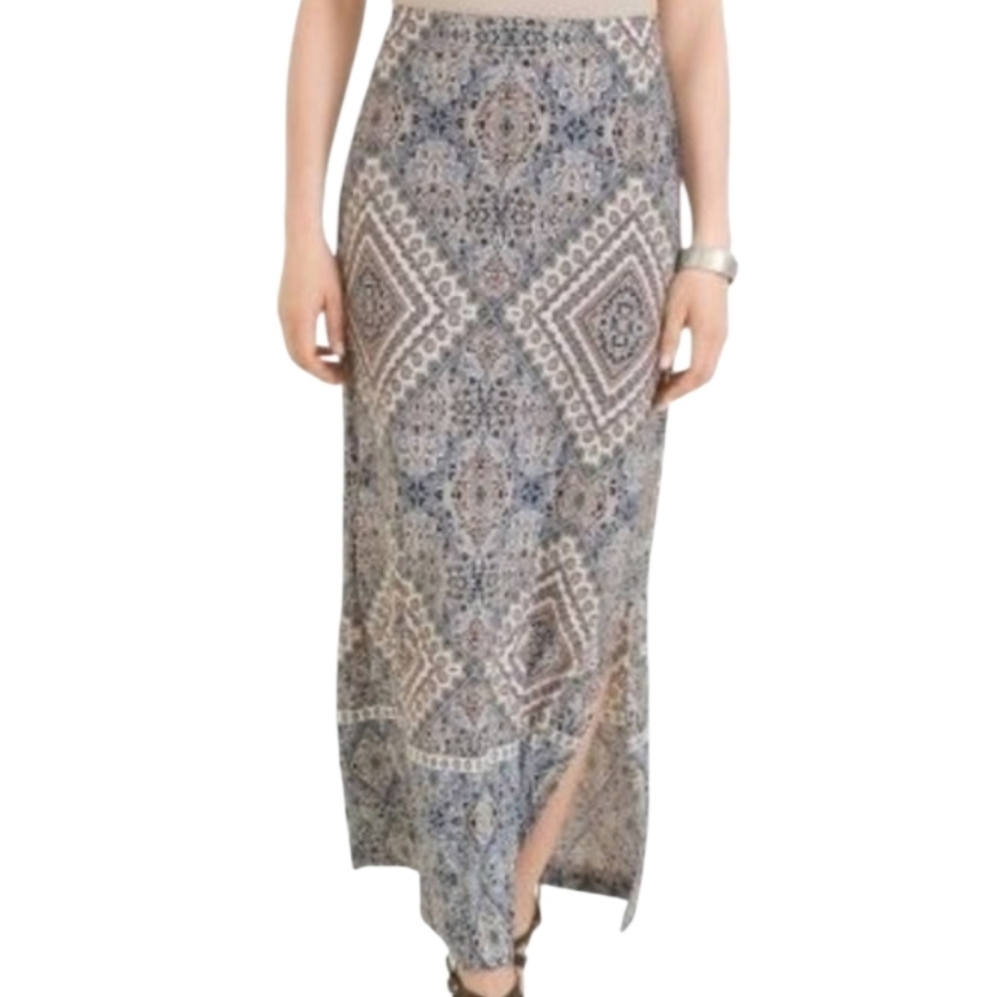 Chico's Geometric Print Column Maxi Skirt
